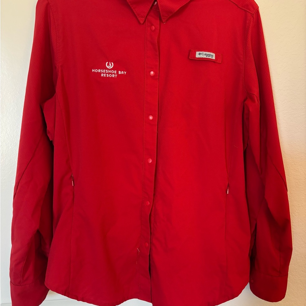 Columbia Scarlet long sleeve Resort Shirt
